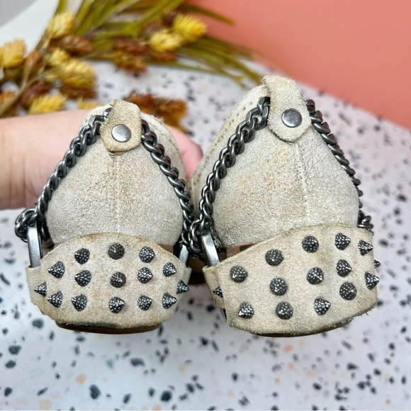 Zadig & Voltaire Parke Suede Leather Chain Pointed Studded Women’s Booties Sz 8 - Picture 15 of 15